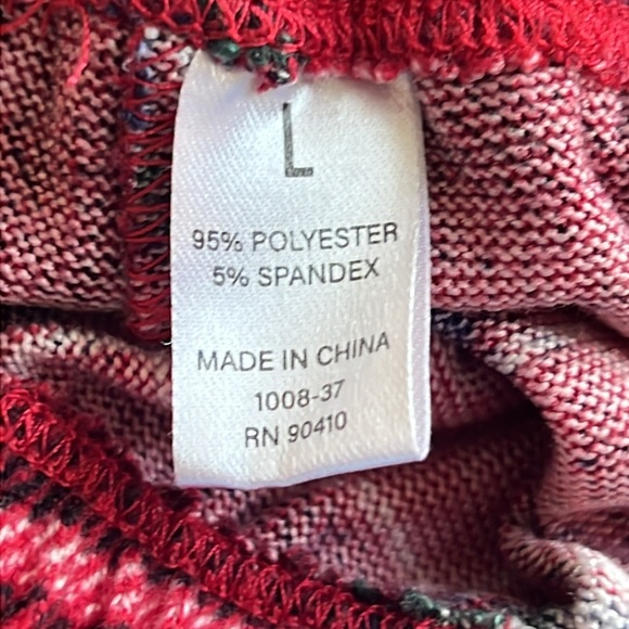 Red Plaid Sleeping Pants - Picture 3 of 4